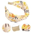 thumbnail image 3 of Unique Bargains 1 Pc Fashion Printed Knotted Headwrap for Women for Girls 5.91"x2.56" Yellow, 3 of 6