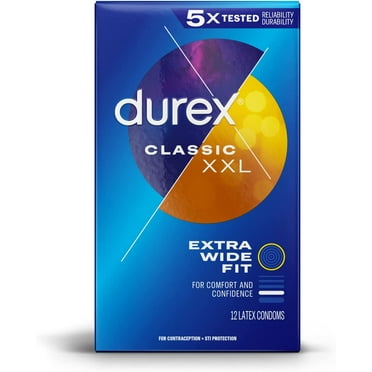 Durex Extra Large XXL Lubricated Condoms for Greater Comfort and Better