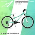thumbnail image 5 of Hiland 24 inch Mountain Bike Shimano 7 Speeds for Teenager with Suspension Fork, Mint Green, 5 of 5