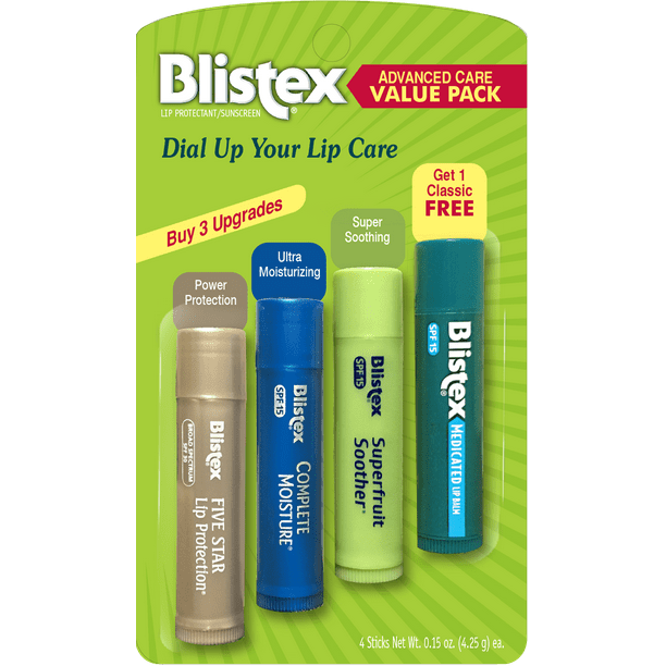 Blistex Advanced Care Value Pack, Contains 3 Sticks Plus One Bonus Stick - Walmart.com - Walmart.com Blistex Advanced Care Value Pack, Contains 3 Sticks Plus One Bonus Stick - Walmart.com - Walmart.com