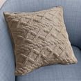 thumbnail image 4 of DELESYS Geometric Jacquard Plush Throw Pillow Covers for Couch Bed Sofa Farmhouse Neutral Solid Color Soft Cushion Covers, 45x45 cm, 4 of 6