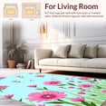 thumbnail image 2 of ODIKA 8'x10' Machine Washable Non-Slip Area Rug, Enchanting Blossom Meadow Artistic High Traffic Rug, Blue, 450906, 2 of 7