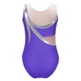 thumbnail image 2 of Miutii Gymnastics Leotard for Girls Sleeveless Sparkly Ballet Dance Unitard Sports Biketard Tumbling Dancewear Purple 12, 2 of 5