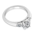 thumbnail image 3 of 2.50 Cts Round and Pear Shape Moissanite Diamond Engagement Ring, 18K White Gold Plated Bridal Ring, Promise Ring, Anniversary Ring , Gift for Her, 3 of 5