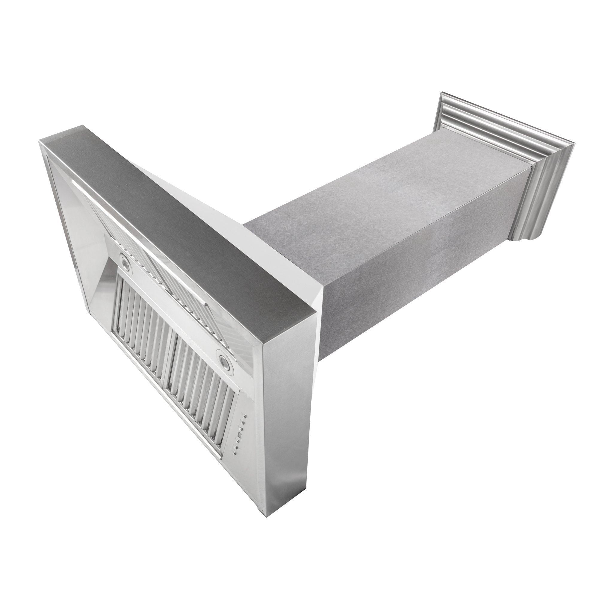 48" DuraSnow Stainless Steel Range Hood with White Matte Shell (8654WM-48)