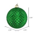 thumbnail image 2 of Vickerman 2.75" Green Durian Glitter Ball Ornament, 12 per Bag, 2 of 3