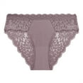 thumbnail image 2 of WRKEKC Panties for Women Half Lace Half Cotton Patchwork Semi Sheer Triangle Breathable Bikini Underwear Soft Wear, 2 of 3