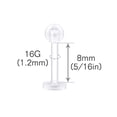 thumbnail image 3 of Clear Retainer Plastic Acrylic Flexible Straight Curved Piercing Kit Tongue Rings Nipple Ring Nose Rings Lip Rings Belly Button ZR, 3 of 5