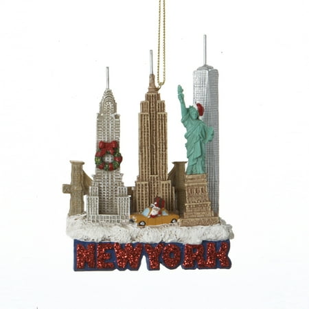 New York City Landscape Scene Travel Christmas Tree Ornament Decoration