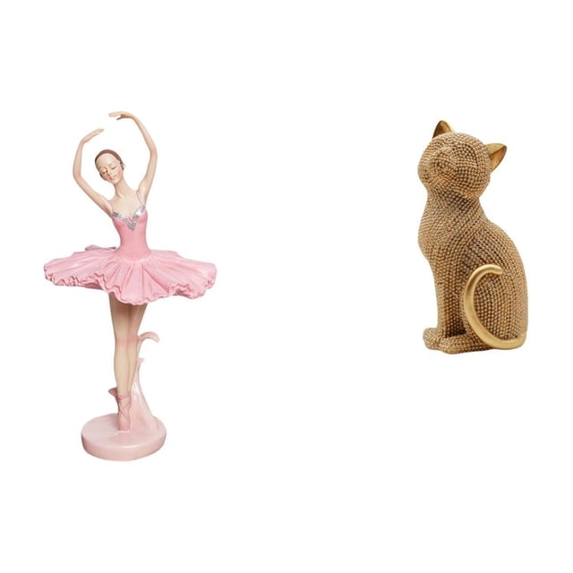 Figura De Gato Bailarina, Escultura De Resina Para Niña, Coleccionable, Regalo De Cumpleaños, Recuerdo Novedoso, Adorno Decorativo De Escritorio Para Oficina, Estudio, Entrada, Estantería,