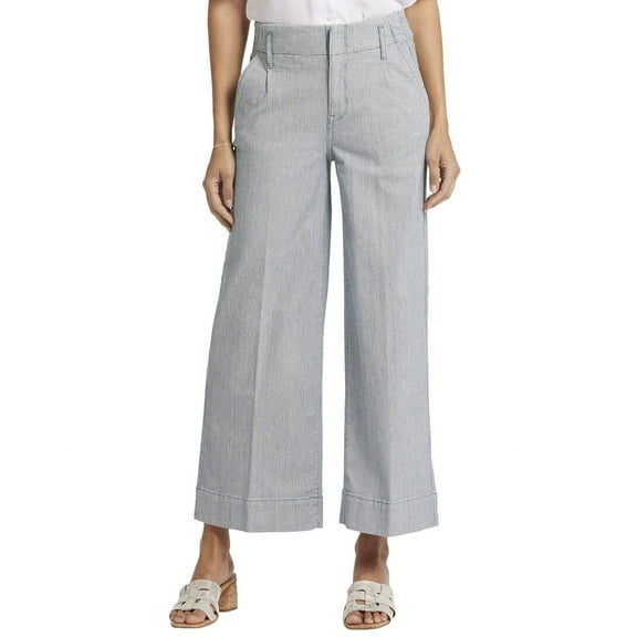 NYDJ womens  Mona Canyon River Stripe Wide Leg Jean, 0