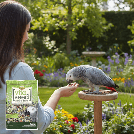 Higgins Vita Seed Parrot Food 5 lbs. Premium Seed Blend w/ Probiotics & DHA Omega-3