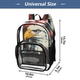 thumbnail image 4 of Iauyy Clear Backpack Heavy Duty PVC Transparent Backpack for College Workplace, Animal Pride, 4 of 8
