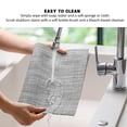 thumbnail image 5 of SMIXLN Placemats Set of 4, Vinyl Woven Place Mats for Kitchen Table Indoor/Outdoor, Washable Placemat Wipeable Dining Table Mats, Gray, 12x18 Inch, 5 of 8