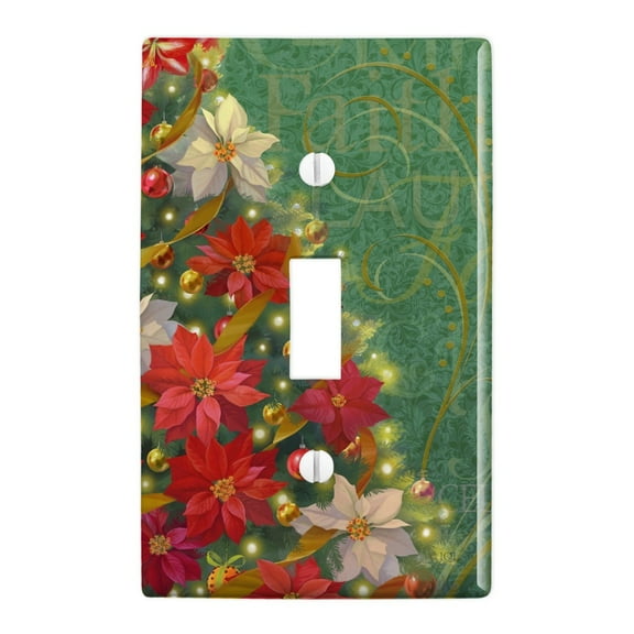 Christmas Holiday Tree Giving Faith Family Plastic Wall Decor Toggle Light Switch Plate Cover