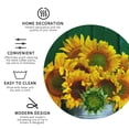 thumbnail image 3 of Naloa Sunflowers in Bucket Leather Coasters for Drinks, Durable Drink Coasters 4 Set for Tabletop Protection, Luxurious Home Décor and Housewarming Gift ( {designName})Round Shape, 3 of 6
