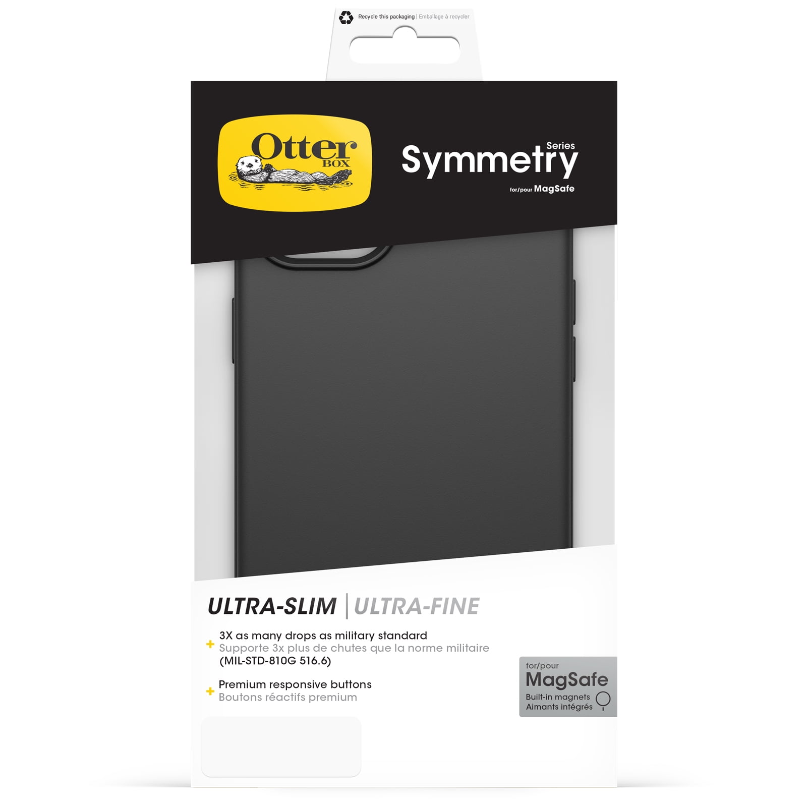 OtterBox Symmetry Series for MagSafe Case for Apple iPhone 15 Plus and iPhone 14 Plus - Black
