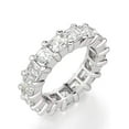 thumbnail image 2 of ADIRFINE 925 Sterling Silver 5MM Asscher Cut Cubic Zirconia Eternity Ring, 2 of 4