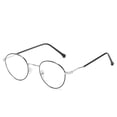 thumbnail image 1 of CAROOTU Monture Ronde en Métal Lunettes Plates à Lumière Bleue Changeant de Couleur Mode Simple, 1 of 6