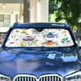 thumbnail image 4 of ALAZA Watercolor Ladybugs Leaves Windshield Sun Shade Car Foldable Sun Visor Block UV Rays Protector 53"x23.5", 4 of 8