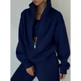 thumbnail image 3 of Women'S Two-Piece Set, Fleece Sweatshirt, Sporty Street Casual Fashion Set for Women, 3 of 10