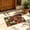 Black, variant on 16 x 24 Inch Flower Entry Rug, Washable Indoor Outdoor Mats for Front Door, Non-slip Porch Rug Colorful Floral Boho Small Throw Rugs for Living Room Entryway Kitchen Office Porch Decor