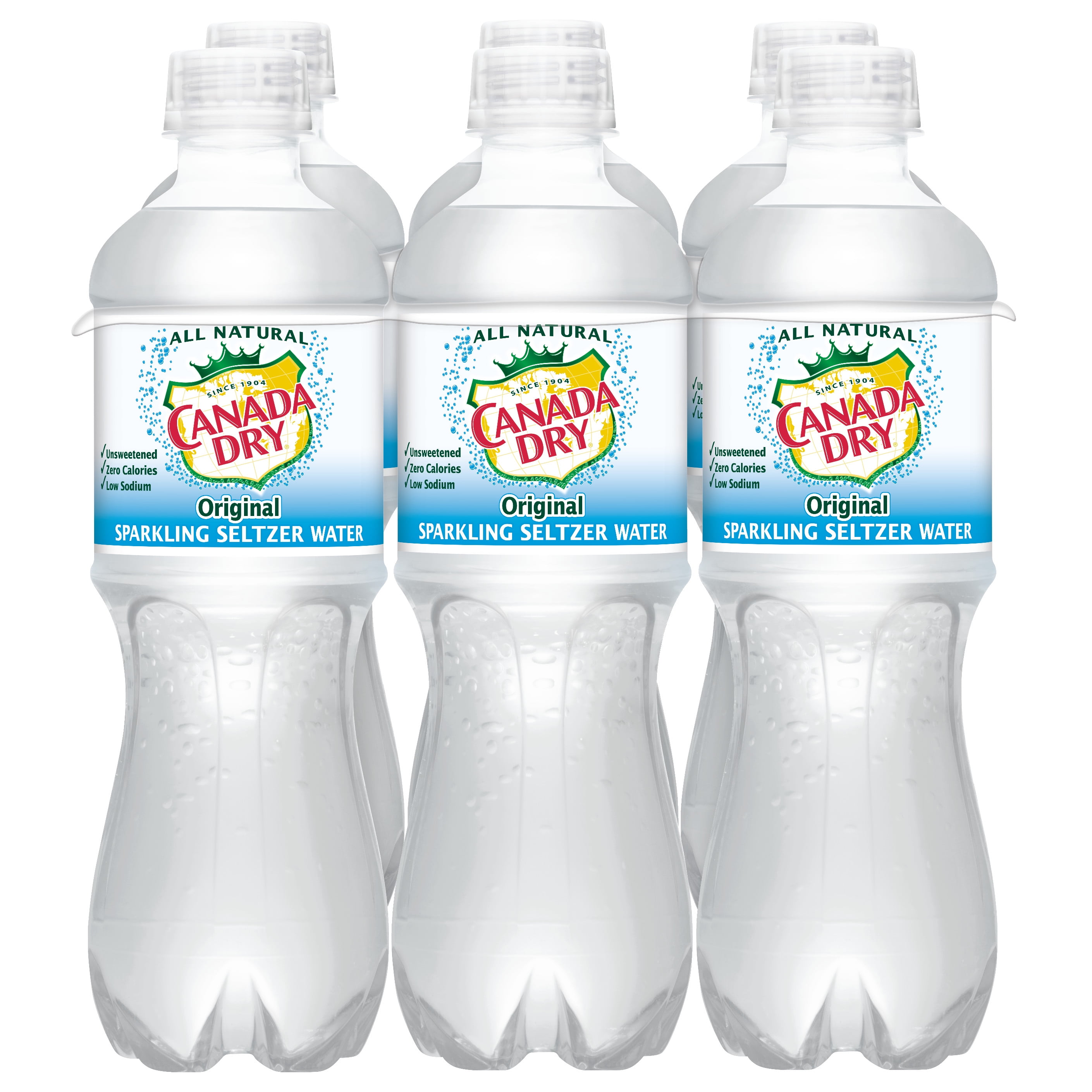Canada Dry Original Sparkling Seltzer Water, 0.5 L, 6 Count Walmart
