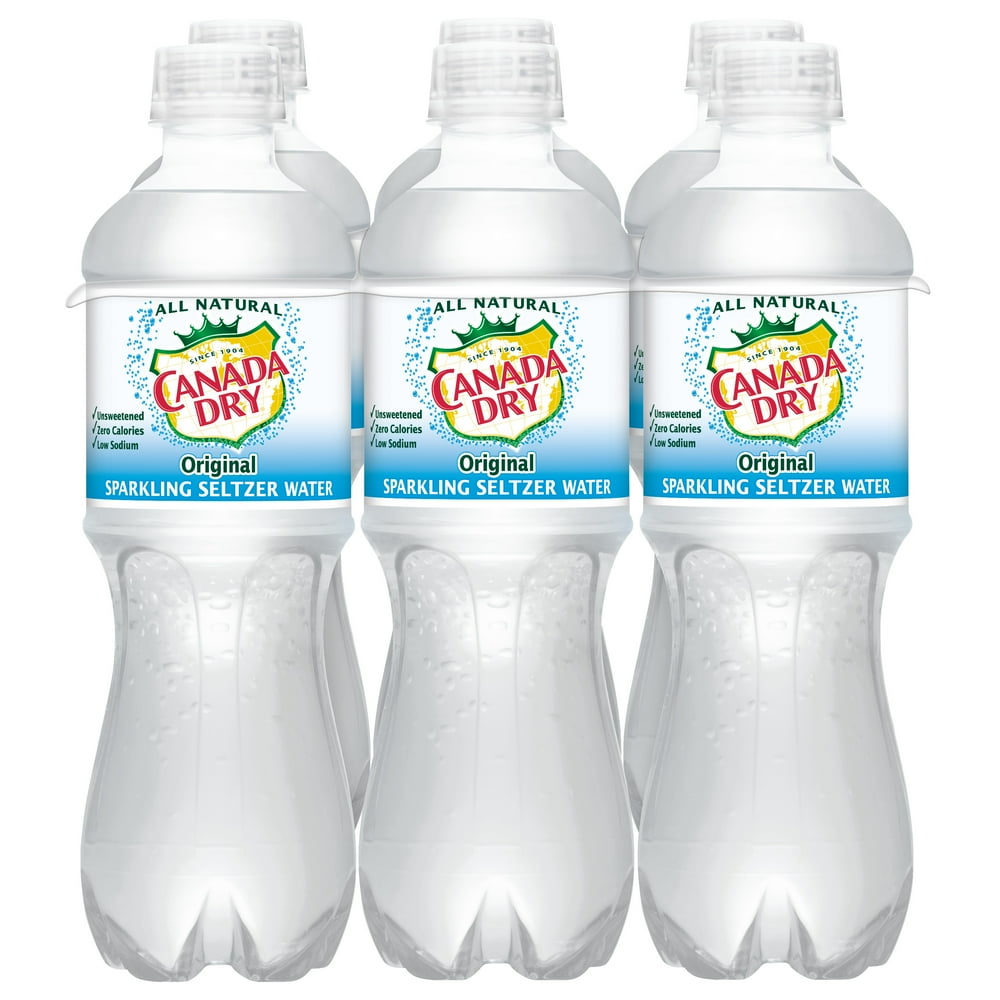 Canada Dry Original Sparkling Seltzer Water, 0.5 L, 6 Count Walmart