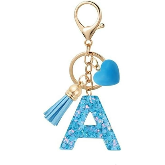 EONQY Initial Letter Keychain, Butterfly Pendant Keychain for Women Wallet Purses