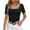 Black, variant on Inleife womens basic tees under $5 Women's Fashion Solid Round Neck Short Sleeves Casual T-Shirt Top