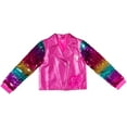 JoJo Siwa Unicorn Little Girls' Sequin Jacket with Zip Up, for Little