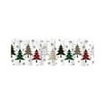 thumbnail image 2 of Christmas Decor Curtain Christmas Snowman Curtain Kitchen Rod Pocket White Snowflake Window Curtain Short Topper Curtains For Winter Holiday Christmas Decorations Polyester curtains, 2 of 9