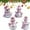 Pink, variant on Lwlmwt Pink Snowman Christmas Ornaments Set of 4, Acrylic 2D Pink Ornaments for Christmas Tree, Cute Pink Snowman Decorations, Vintage Ornaments for Xmas Tree Holiday Crafts Hanging New Year