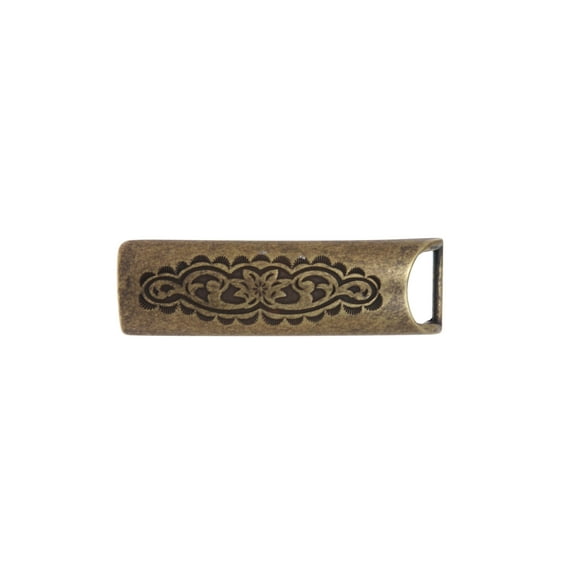 3/4" (19mm) Western Flower Engraving Rectangular Buckle