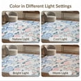 thumbnail image 7 of ODIKA 5'x7' Washable Area Rug Non-Slip, Low Pile, Stain Resistant Hydrangea Floral Bouquet With Eucalyptus Leaf And Plaid Border Accents for Guest Room, Lounge, Apartment, 7 of 7