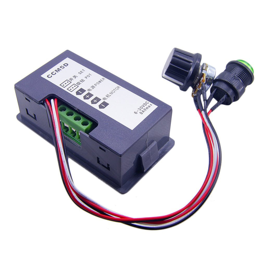 DC 6-30V 12V 24V Max 8A Motor PWM Speed Controller With LCD Display Switch 