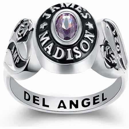 Bhavani Gems CLASS RING Custom Class Ring Cubic Zirconia Birthstone High School Personalized Custom Ring for Women