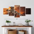 thumbnail image 2 of Elephant Stock Army Ranger Wall Art - Horizontal Multi Panel Canvas - Living Room Wall Decor - Military Multi Panel - Brown And Black Decor - 36" x 15", 2 of 4