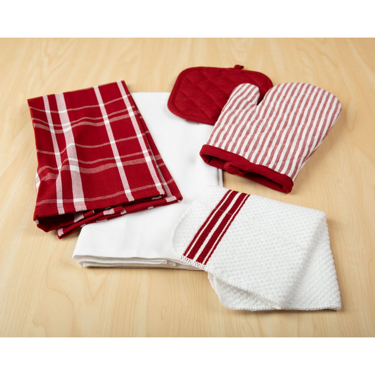 Ruvanti 100% Cotton Solid Flour Sack Dishcloth Kitchen Towels Set