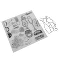 thumbnail image 2 of Clear Stamp Kit Unique Shape Decorative Transparent Template Embossing Cutting Die Set for DIY Scrapbook Crafts, 2 of 14