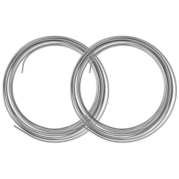 4LIFETIMELINES -  Galvanized Steel Brake Line, Fuel, Transmission Line Tubing, 2 Coils, 3/16 x 25
