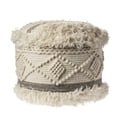 thumbnail image 1 of LR Resources POUFS99758WGY1612 Tufted Scandinavian Pouf, Cream & Gray, 1 of 4