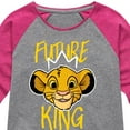 thumbnail image 3 of The Lion King - Future King - Simba - Toddler & Youth Girls Raglan Graphic T-Shirt, 3 of 5
