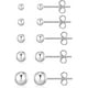 thumbnail image 1 of Sterling Silver Earrings 925 Silver Diamond Stud Earrings Hypoallergenic White Gold Plated Stud Earrings Set Cubic Zirconia Stud Earrings for Women, 1 of 5