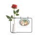 thumbnail image 1 of Comida fideos con carne viajes a Taiwan Botella de decoración de jarrones colgantes de flores rosas artificiales, 1 of 3