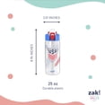 thumbnail image 5 of Zak Designs US Soccer 25oz Durable Plastic Jubilation Water Bottle with Handle, White, 5 of 7