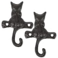 thumbnail image 4 of PTOOTP 2-Pack Retro Cat Wall Coat Hooks, Iron Hooks for Home, Bathroom, Kitchen Storage and Organization, 4 of 8