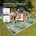 thumbnail image 6 of PASAMIC 8x10 ft Outdoor Rug Waterproof, Reversible Plastic Straw Patio Mat for RV, Deck, Balcony, Backyard, Green Leaf, 6 of 7