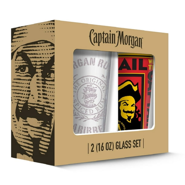 Captain Poster Pub Glass set of 2