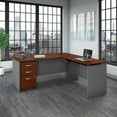 thumbnail image 6 of Series C Bow Front Sit to Stand L Shaped Desk Office Set in Hansen Cherry, 6 of 8